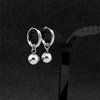 image:imageMinimalist 10mm Ball Dangle Small Hoop Earrings for Women Girls Men Stainless Steel with Charms Geometric Polished Round Circle Bead Dropping Huggie Hoops Cartilage Hypoallergenic Fashion Punk Jewelry