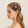 image:imageDtja 4 Crystal Feather Flower Brooch Pin for Women Girls Dainty Bright Satin Rhinestone Floral Brooches Lapel Hair Pins Elegant Wedding Cocktail Prom Party Hat Bag Suit Clothing Dress Accessories Jewelry GiftBrown