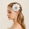 image:imageDtja 4 Crystal Feather Flower Brooch Pin for Women Girls Dainty Bright Satin Rhinestone Floral Brooches Lapel Hair Pins Elegant Wedding Cocktail Prom Party Hat Bag Suit Clothing Dress Accessories Jewelry GiftWhite