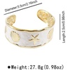 image:imageDtja Colorful Starfish Seashell Open Cuff Bracelet for Women Gold Toned Enamel Ocean Sea Beach Theme Wide Bangle Bracelets Fashion Summer Holiday Vacation Coastal Accessories Jewelry 216White