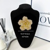 image:imageRhinestone Handmade Camellia Flower Brooch Lapel Pins for Women Her Fashion Crystal Floral Brooches Hair Clip Dress Accessories Jewelry Boutonniere Corsage Wedding Birthday Party Gift 105cm41inChampagne