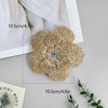 image:imageRhinestone Handmade Camellia Flower Brooch Lapel Pins for Women Her Fashion Crystal Floral Brooches Hair Clip Dress Accessories Jewelry Boutonniere Corsage Wedding Birthday Party Gift 105cm41inGold