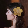 image:imageRhinestone Handmade Camellia Flower Brooch Lapel Pins for Women Her Fashion Crystal Floral Brooches Hair Clip Dress Accessories Jewelry Boutonniere Corsage Wedding Birthday Party Gift 105cm41inYellow