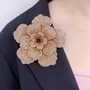 image:imageRhinestone Handmade Camellia Flower Brooch Lapel Pins for Women Her Fashion Crystal Floral Brooches Hair Clip Dress Accessories Jewelry Boutonniere Corsage Wedding Birthday Party Gift 105cm41inBronze
