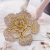 image:imageRhinestone Handmade Camellia Flower Brooch Lapel Pins for Women Her Fashion Crystal Floral Brooches Hair Clip Dress Accessories Jewelry Boutonniere Corsage Wedding Birthday Party Gift 105cm41inChampagne
