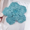 image:imageRhinestone Handmade Camellia Flower Brooch Lapel Pins for Women Her Fashion Crystal Floral Brooches Hair Clip Dress Accessories Jewelry Boutonniere Corsage Wedding Birthday Party Gift 105cm41inTurquoise