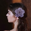 image:imageRhinestone Handmade Camellia Flower Brooch Lapel Pins for Women Her Fashion Crystal Floral Brooches Hair Clip Dress Accessories Jewelry Boutonniere Corsage Wedding Birthday Party Gift 105cm41inPurple