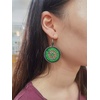 image:imageBoho Round Beaded Dangle Drop Earrings for Women Girls Handmade Ball Bead Seed Evil Eye Statement Big Dangling Hook Stud Earring Retro Bohemian Summer Sea Beach Jewelry Green