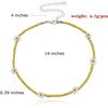 image:imageDtja Boho Bead Flower Necklace for Women Girls Bohemian Colorful Ball Bead Seed Handmade Adjustable Choker Chain Layered Bracelet Anklet Beachy Y2K Necklaces Gift Yellow