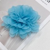 image:image14cm55 Big Silky Fabric Flower Brooch Pin for Women Girls Dainty Peony Camellia Brooches Duckbill Alligator Hair Clips Barrettes Floral Hair Pins Wedding Holiday Costume AccessoriesBlue