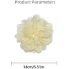 image:image14cm55 Big Silky Fabric Flower Brooch Pin for Women Girls Dainty Peony Camellia Brooches Duckbill Alligator Hair Clips Barrettes Floral Hair Pins Wedding Holiday Costume AccessoriesBright Yellow