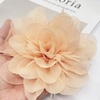 image:image14cm55 Big Silky Fabric Flower Brooch Pin for Women Girls Dainty Peony Camellia Brooches Duckbill Alligator Hair Clips Barrettes Floral Hair Pins Wedding Holiday Costume AccessoriesChampagne