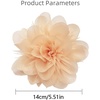 image:image14cm55 Big Silky Fabric Flower Brooch Pin for Women Girls Dainty Peony Camellia Brooches Duckbill Alligator Hair Clips Barrettes Floral Hair Pins Wedding Holiday Costume AccessoriesChampagne