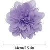 image:image14cm55 Big Silky Fabric Flower Brooch Pin for Women Girls Dainty Peony Camellia Brooches Duckbill Alligator Hair Clips Barrettes Floral Hair Pins Wedding Holiday Costume AccessoriesPurple