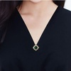 image:imageRhinestone Round Flower Brooch Pin for Women Gold Plated Vintage Crystal Geometry Brooches Lapel Pins Corsage Wedding Birthday Party Dress Accessories JewelryGreen CZ