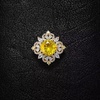 image:imageRhinestone Round Flower Brooch Pin for Women Gold Plated Vintage Crystal Geometry Brooches Lapel Pins Corsage Wedding Birthday Party Dress Accessories JewelryYellow CZ