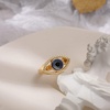image:imageHollow Out Evil Eye Statement Ring for Women Girls Gold Plated Blueeyed Boho Finger Band Rings Comfort Fit Retro Birthday Party Lucky Y2K Jewelry Gift Size 8