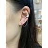 image:imageVintage Ball Chain Ear Cuff Cartilage Crawler Climber Earrings for Women Girls 925 Sterling Silver Small Hoop Wrap Clip on Slave Tassel Drop Dangle 34mm Ball Bead Studs Asymmetrical Oxidized Jewelry