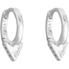 image:imageCZ Chunky Spike Tiny Small Hoop Earrings for Women Girls Sterling Silver Charms Minimalist Huggie Hoops Cute Cartilage Stud Tragus Helix Pave Crystal Earrings Fashion Punk Jewelry Gift Silver