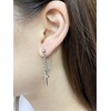 image:imageDtja Stainless Steel Cross Dangle Drop Earrings Tassel Chain Dangling for Women Men Punk Ball Cartilage Studs