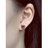 image:imageMinimalist Heart Cross Stud Earrings for Women Girls Stainless Steel Hypoallergenic Small Cute Button Studs Cartilage Tragus Post Fashion Punk Christmas Halloween Birthday Jewelry Gifts Black