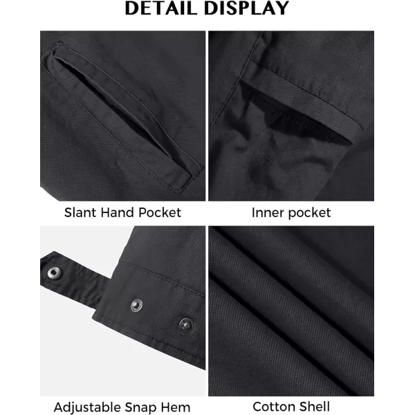 WenVen Mens Lightweight Military Cotton Jacket Casual Spring Lapel Work CoatGray