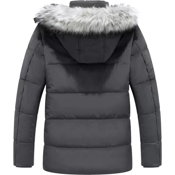 WenVen Mens Winter Puffer Coat Thicken Winter Warm Padded Jacket with HoodGrey