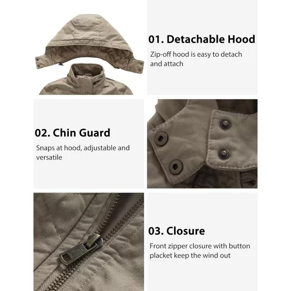 WenVen Boys Girls Casual Hooded School Coat Breathable Windproof Jacket Khaki 67WenVen Boys Girls Casual Hooded School Coat Breathable Windproof Jacket Khaki 67