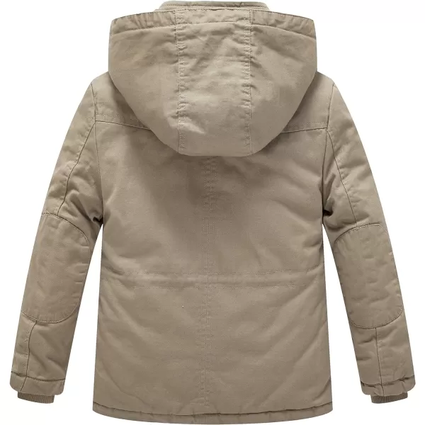 WenVen Boys Girls Casual Hooded School Coat Breathable Windproof Jacket Khaki 67WenVen Boys Girls Casual Hooded School Coat Breathable Windproof Jacket Khaki 67
