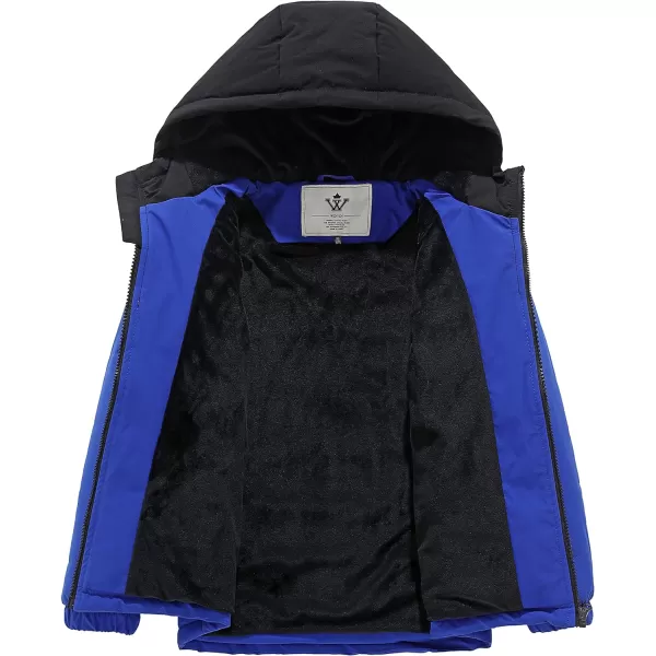 WenVen Boys Water Repellent Rain Jacket Winter Hooded Coat Sapphire Blue 8WenVen Boys Water Repellent Rain Jacket Winter Hooded Coat Sapphire Blue 8