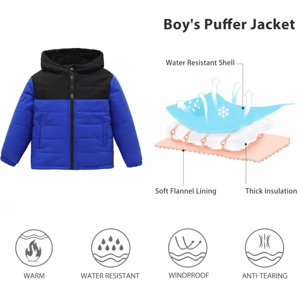 WenVen Boys Water Repellent Rain Jacket Winter Hooded Coat Sapphire Blue 8WenVen Boys Water Repellent Rain Jacket Winter Hooded Coat Sapphire Blue 8
