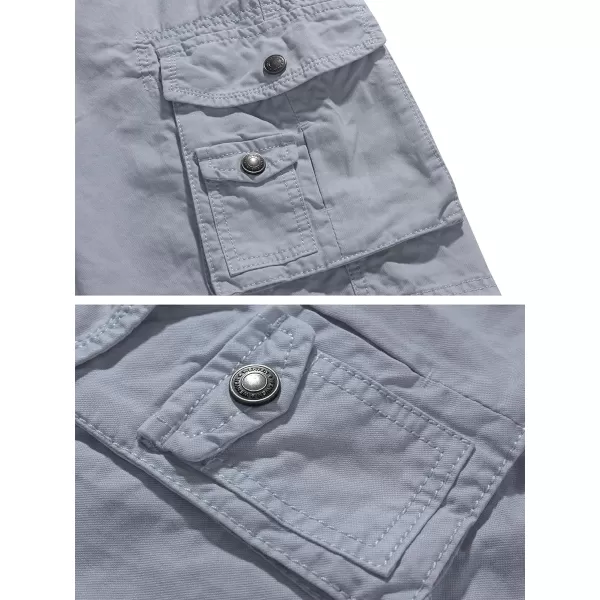 WenVen Mens Cotton Twill Cargo Shorts Outdoor Wear LightweightNo4 Light Grey33WenVen Mens Cotton Twill Cargo Shorts Outdoor Wear LightweightNo4 Light Grey33