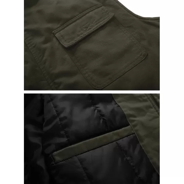 WenVen Mens Windbreaker Slim Fit Casual VestArmy GreenLargeWenVen Mens Windbreaker Slim Fit Casual VestArmy GreenLarge
