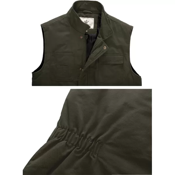 WenVen Mens Windbreaker Slim Fit Casual VestArmy GreenLargeWenVen Mens Windbreaker Slim Fit Casual VestArmy GreenLarge