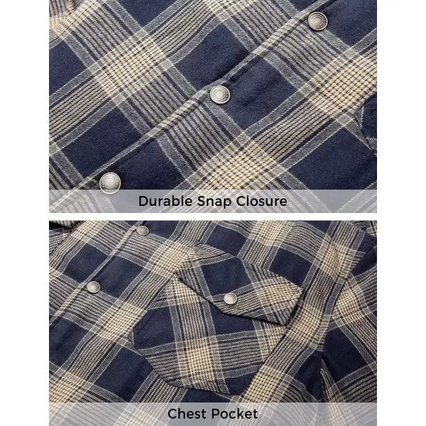 WenVen Mens Winter Hooded Plaid Shirt Jacket Sherpa Lining Shirt Jacket Lightweight and Comfortable Casual CoatBrown