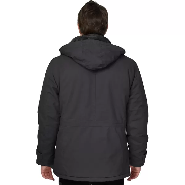 WenVen Mens Winter Thicken Cotton Parka Jacket Warm Coat with Removable HoodGrey