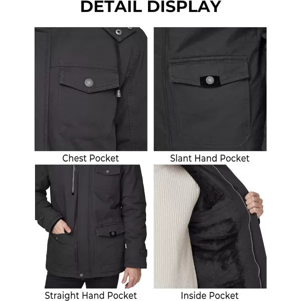 WenVen Mens Winter Thicken Cotton Parka Jacket Warm Coat with Removable HoodGrey