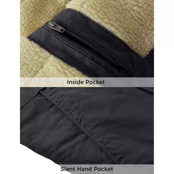 WenVen Mens Winter Warm Military Jacket Sherpa Lined Parka Coat with HoodGrey