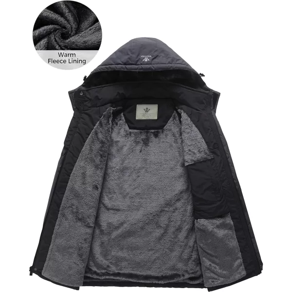 WenVen Mens Winter Warm Windproof Detachable Hood Thick Waterproof Skiing JacketWenVen Mens Winter Warm Windproof Detachable Hood Thick Waterproof Skiing Jacket