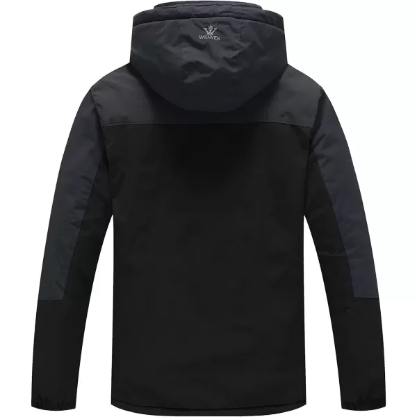 WenVen Mens Winter Warm Windproof Detachable Hood Thick Waterproof Skiing JacketWenVen Mens Winter Warm Windproof Detachable Hood Thick Waterproof Skiing Jacket