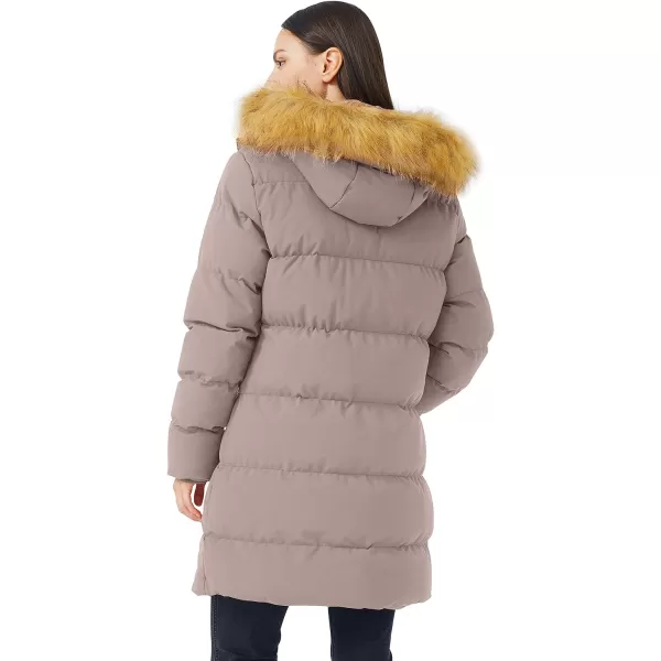 WenVen Womens HipLength Warm Winter Padded Coat Puffer Jacket KhakiLWenVen Womens HipLength Warm Winter Padded Coat Puffer Jacket KhakiL