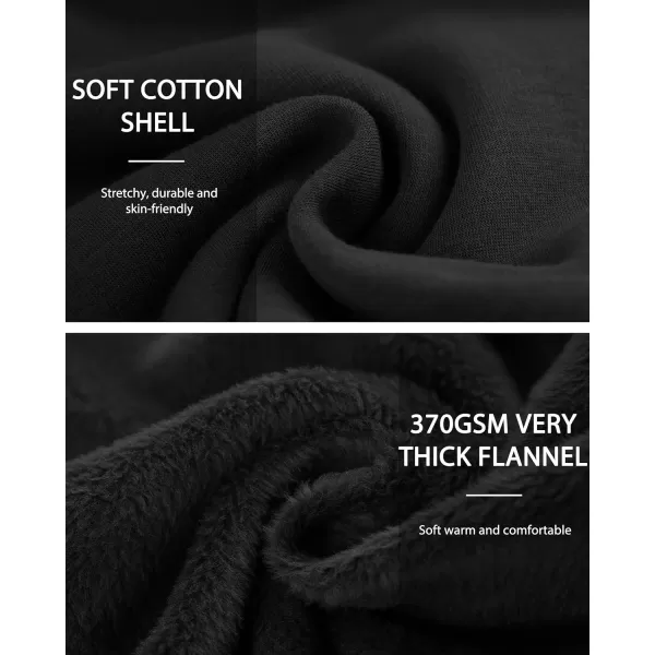 WenVen Womens Long Hoodie Dress Thicken Fleece Lined Pullover SweatshirtDark Black