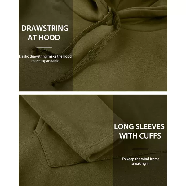 WenVen Womens Long Hoodie Dress Thicken Fleece Lined Pullover SweatshirtDark Green