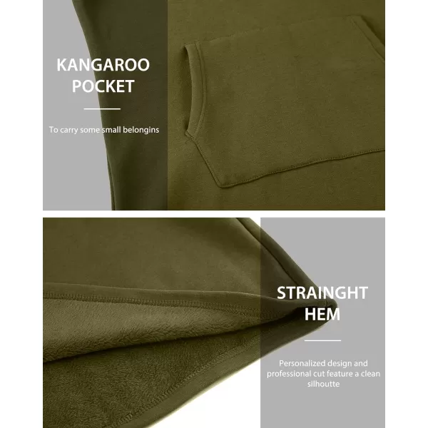 WenVen Womens Long Hoodie Dress Thicken Fleece Lined Pullover SweatshirtDark Green