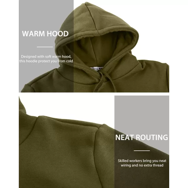 WenVen Womens Long Hoodie Dress Thicken Fleece Lined Pullover SweatshirtDark Green