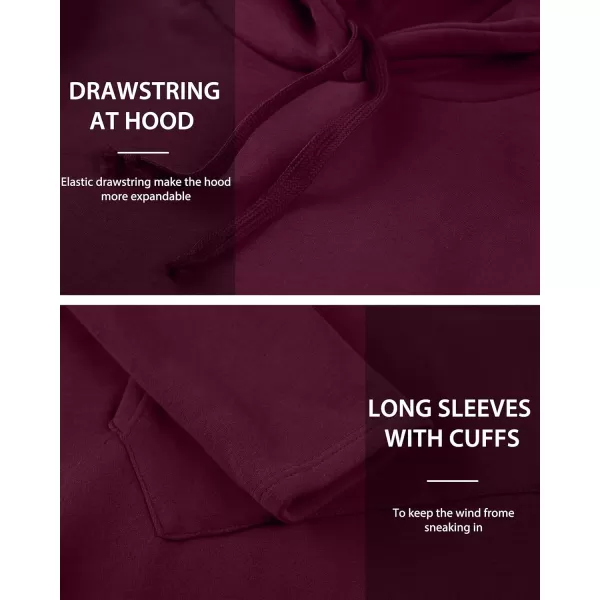WenVen Womens Long Hoodie Dress Thicken Fleece Lined Pullover SweatshirtPurple