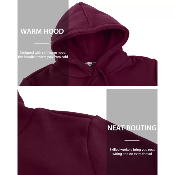 WenVen Womens Long Hoodie Dress Thicken Fleece Lined Pullover SweatshirtPurple
