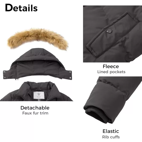 WenVen Womens Plus Size Winter Puffer Coat Parka Jacket with Hood Charcoal 4XLWenVen Womens Plus Size Winter Puffer Coat Parka Jacket with Hood Charcoal 4XL