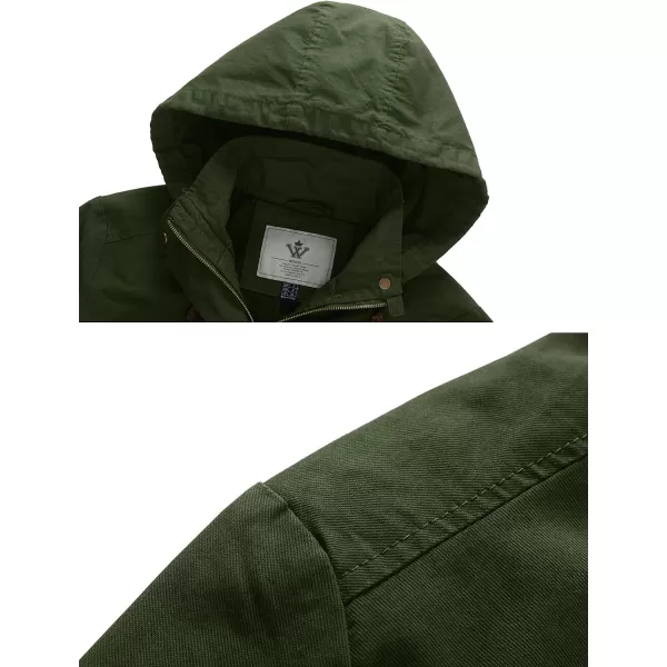 WenVen Womens Versatile Militray Army Hooded Parka Jacket Coat Green LargeWenVen Womens Versatile Militray Army Hooded Parka Jacket Coat Green Large