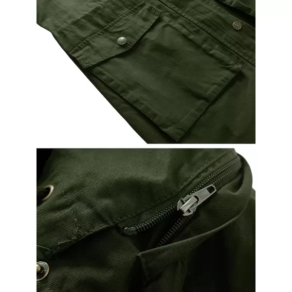 WenVen Womens Versatile Militray Army Hooded Parka Jacket Coat Green LargeWenVen Womens Versatile Militray Army Hooded Parka Jacket Coat Green Large